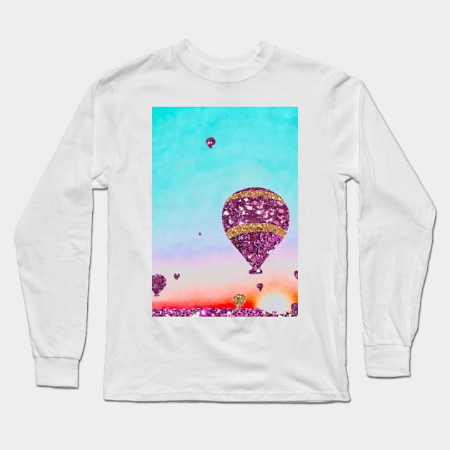 Glitter Balloon No. 1 Long Sleeve T-Shirt by asanaworld